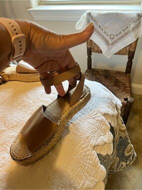 H&M Tan Espadrille Platform Sandals